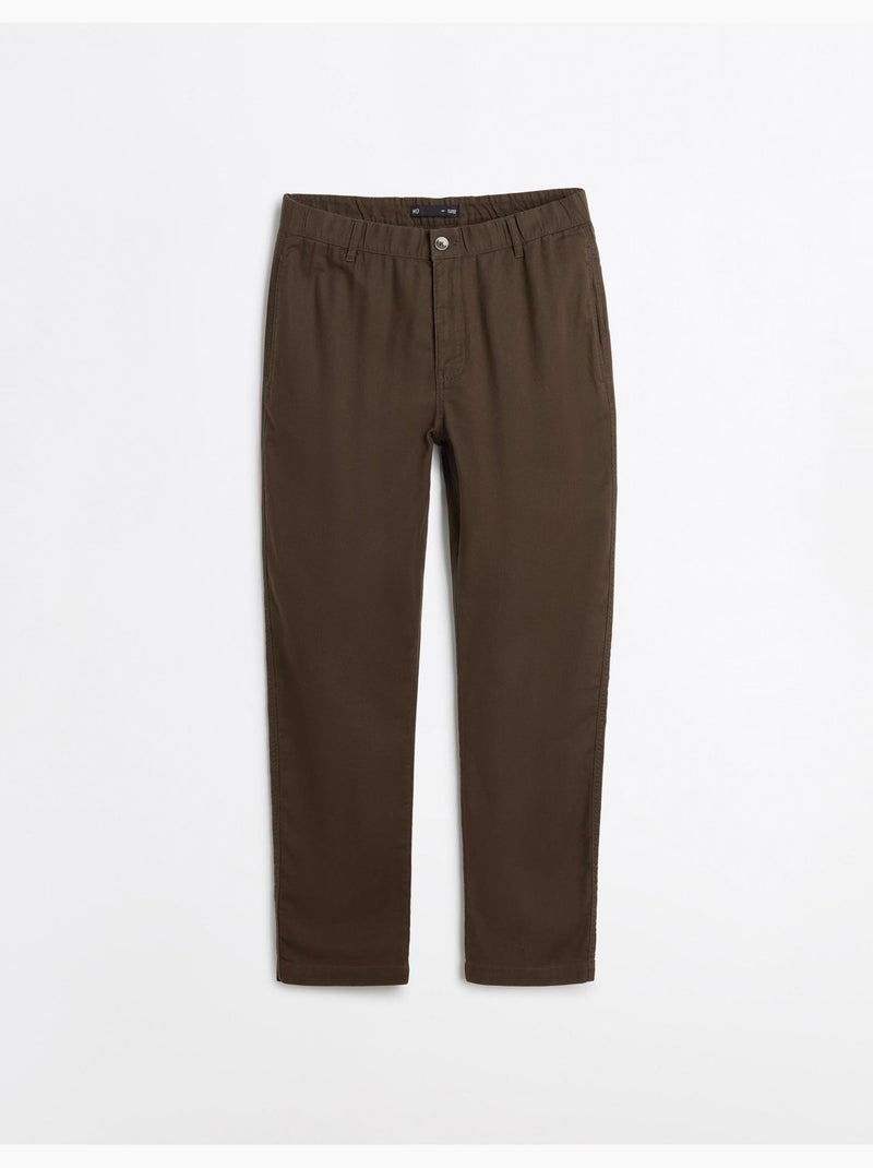 Linnen broek, MO Fashion Bruin - Kiabi