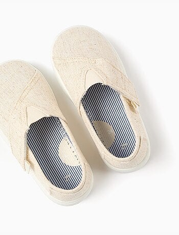 Espadrilles van linnen met klittenbandsluiting