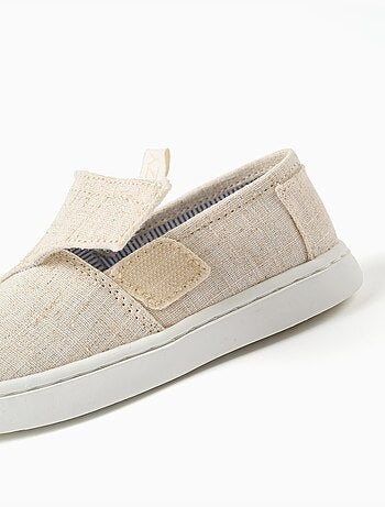 Espadrilles van linnen met klittenbandsluiting