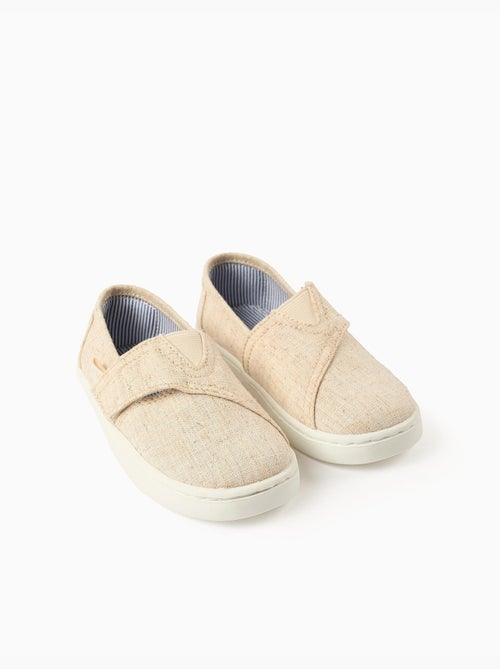 Linnen espadrilles met klittenbandsluiting - Kiabi