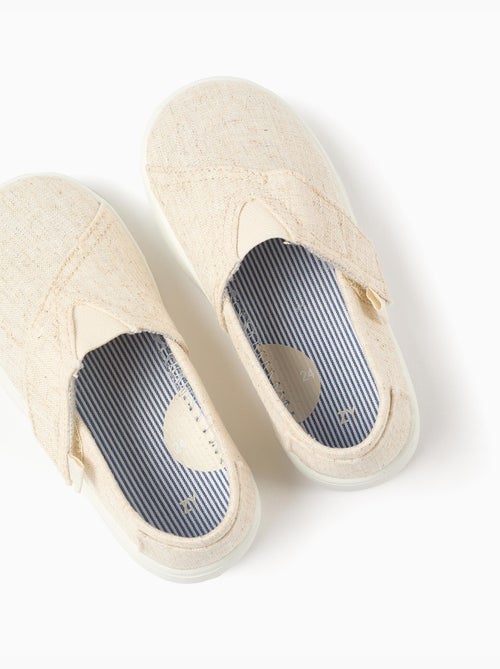 Linnen espadrilles met klittenbandsluiting - Kiabi