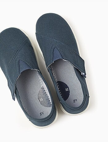 Linnen espadrilles met klittenbandsluiting