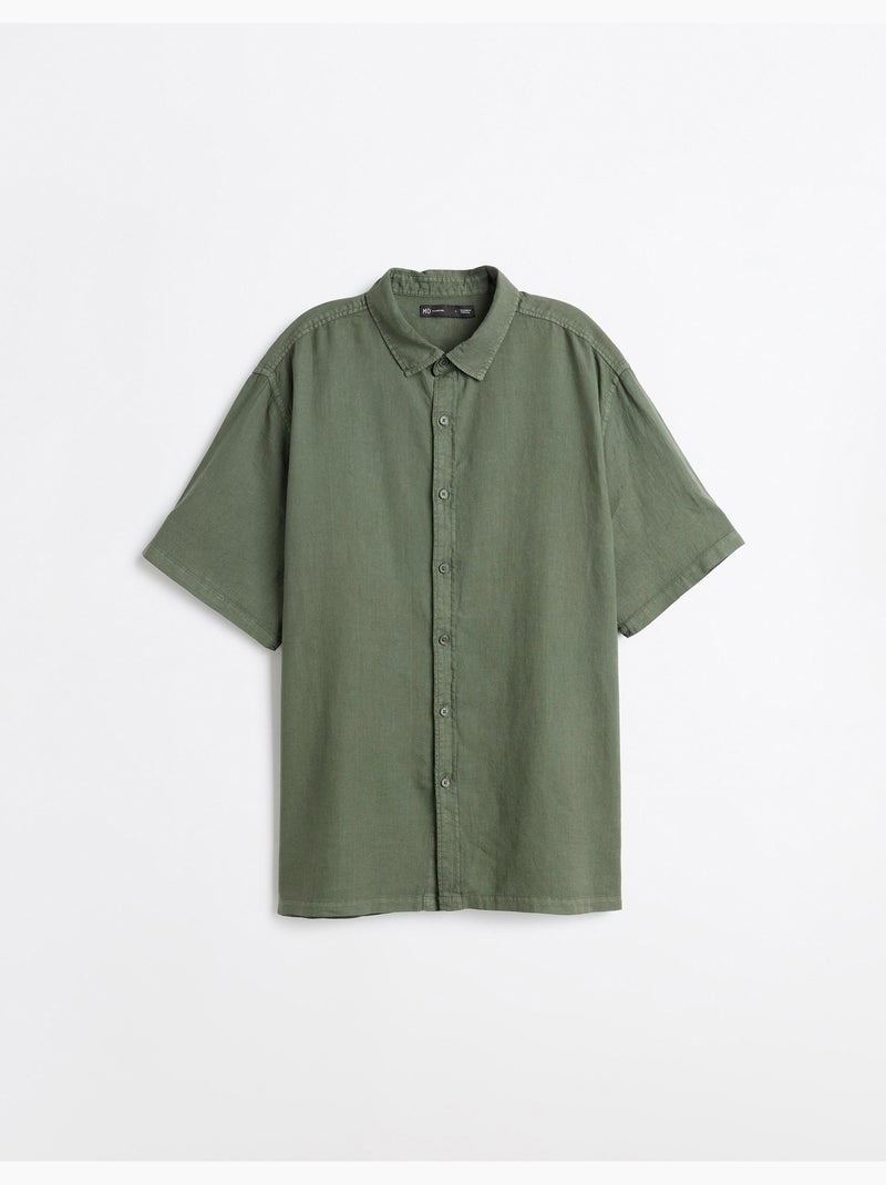 Linnen Hemd, MO Fashion Groen - Kiabi