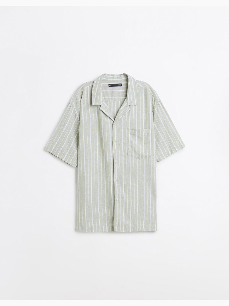 Linnen Hemd, MO Fashion Groen - Kiabi