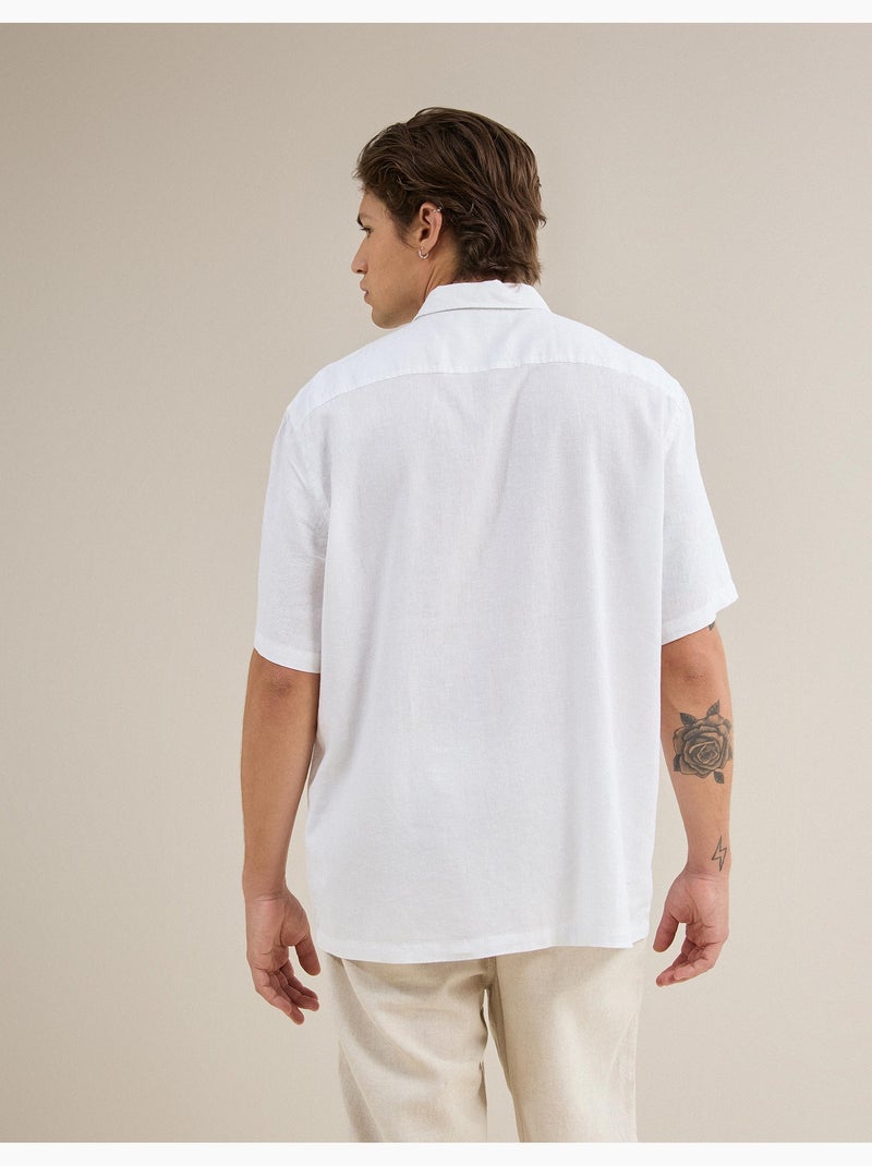 Linnen Hemd, MO Fashion Wit - Kiabi