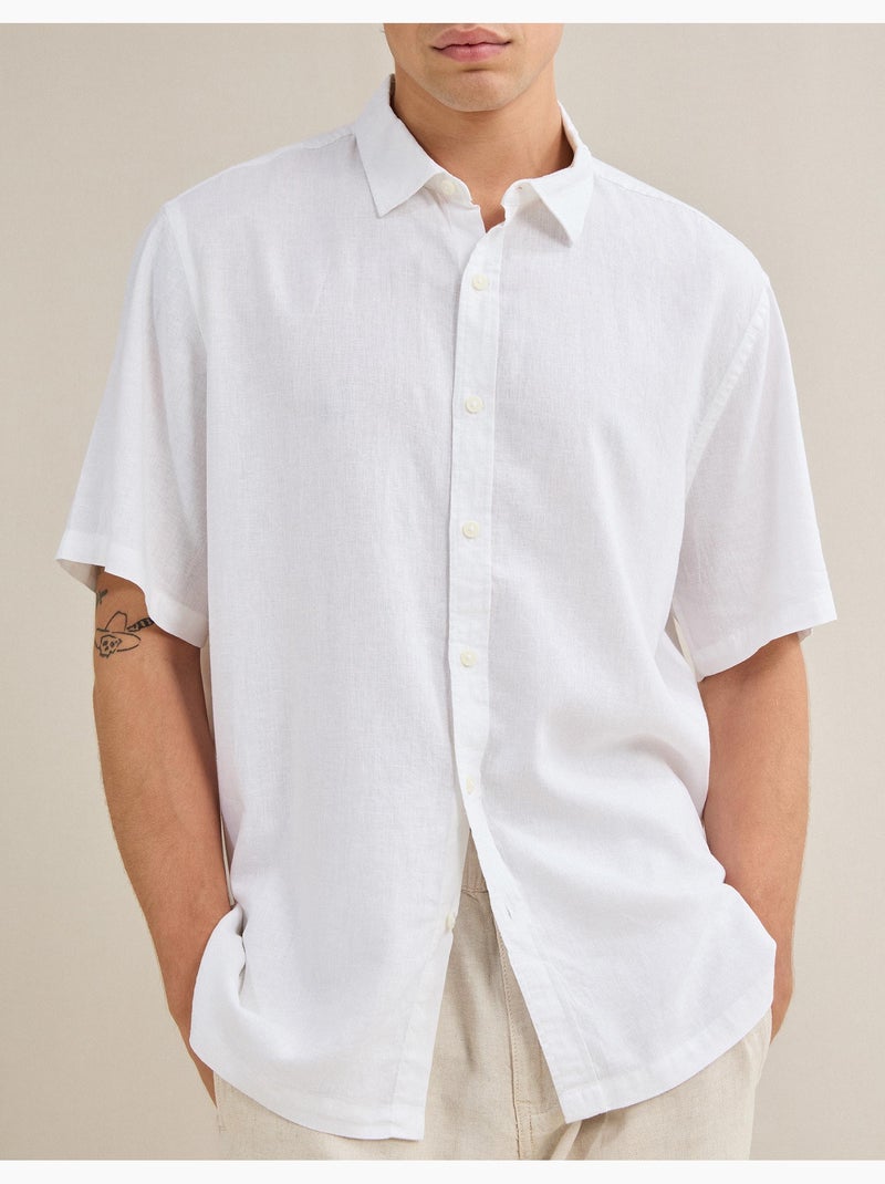 Linnen Hemd, MO Fashion Wit - Kiabi