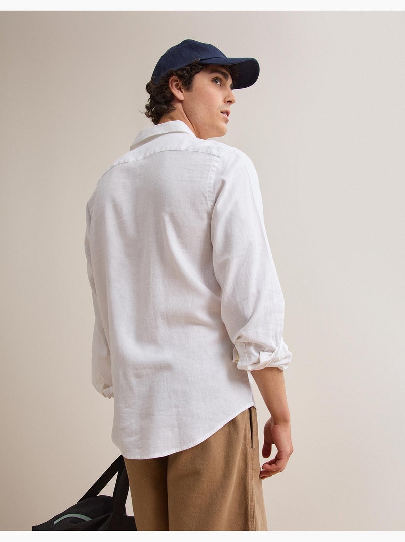 Linnen Hemd, MO Fashion Wit - Kiabi