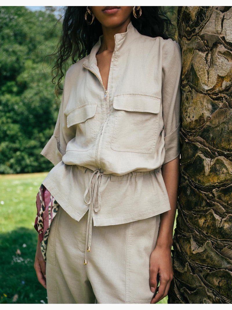 Linnen jas, mo fashion Beige - Kiabi