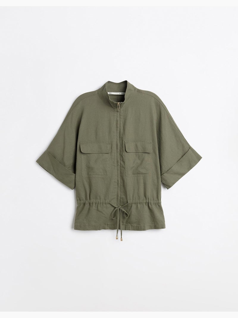 Linnen jas, mo fashion Groen - Kiabi