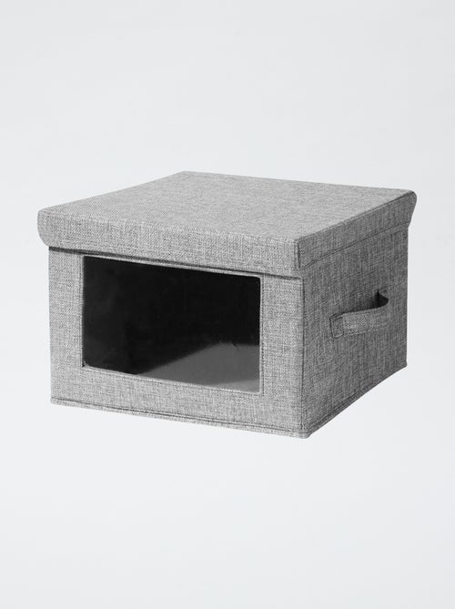 Linnen opbergdoos met venstertje - Kiabi