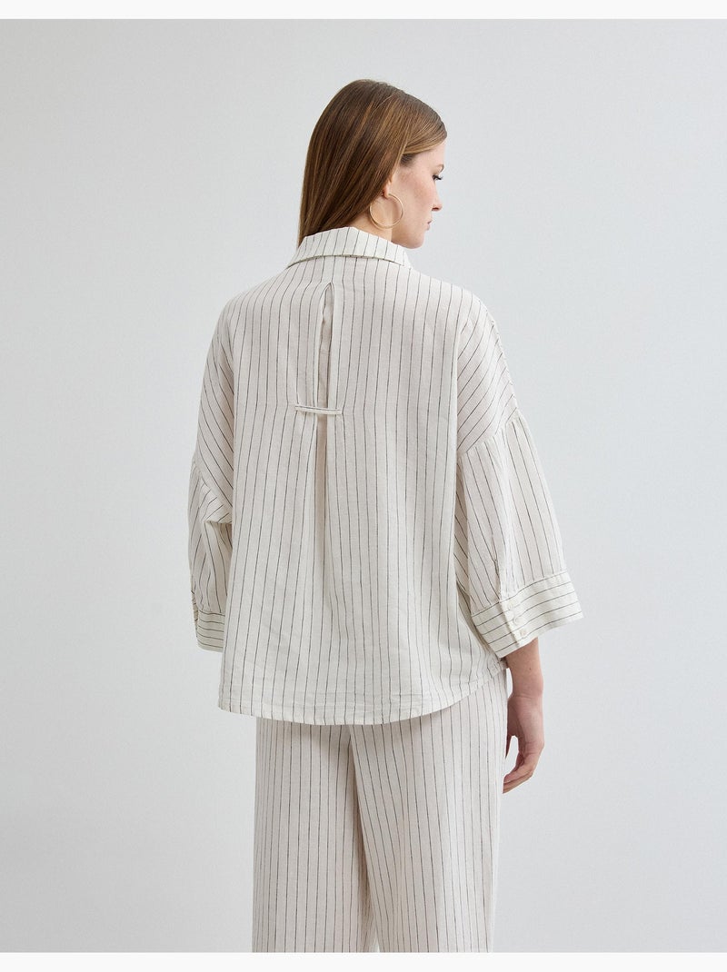 Linnen overhemd, MO Fashion Beige - Kiabi
