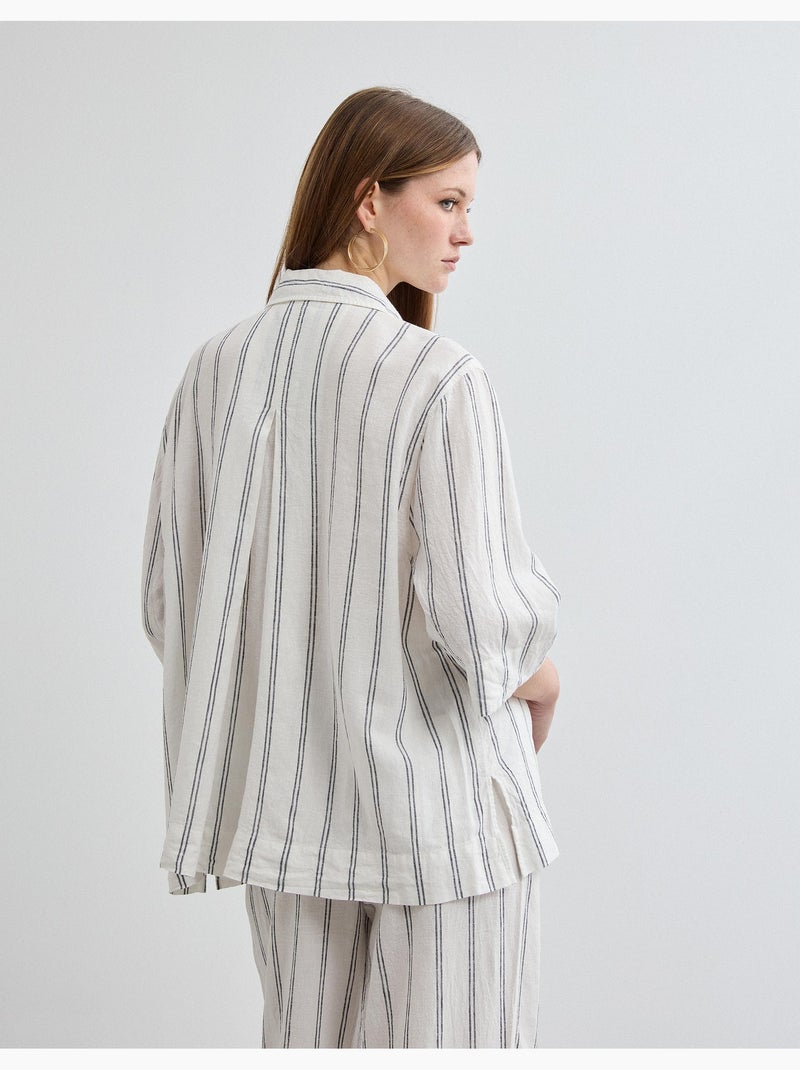 Linnen overhemd, MO Fashion Ecru - Kiabi