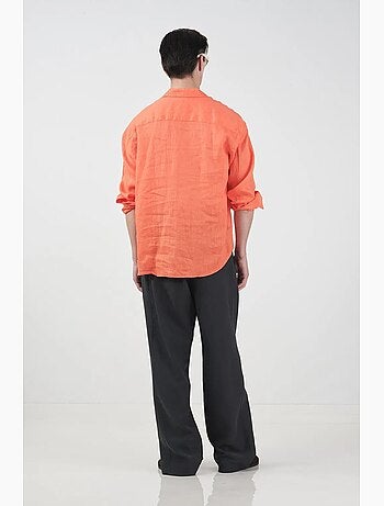 Linnen overshirt oversized voor heren giesto