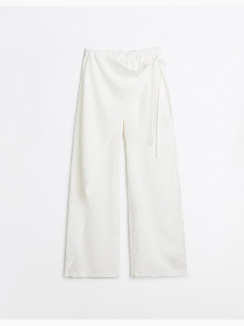 Linnen pareo broek, mo fashion Wit - Kiabi