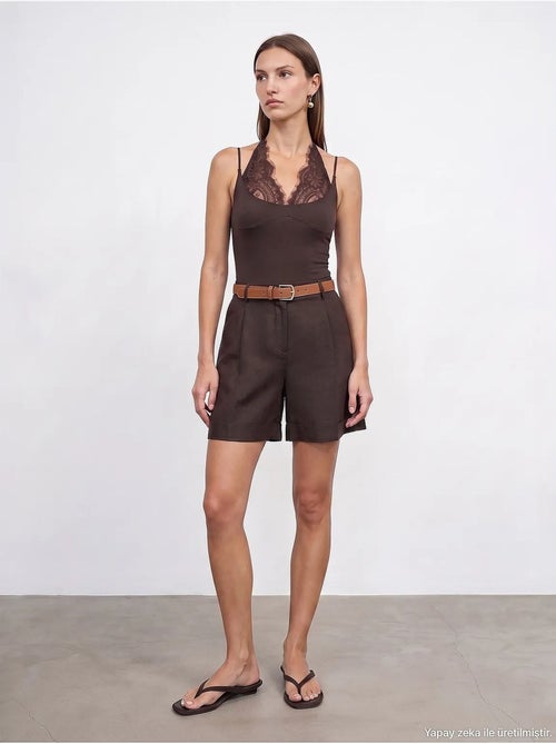 Linnen short dilvin - Kiabi Linnen short dilvin - Kiabi