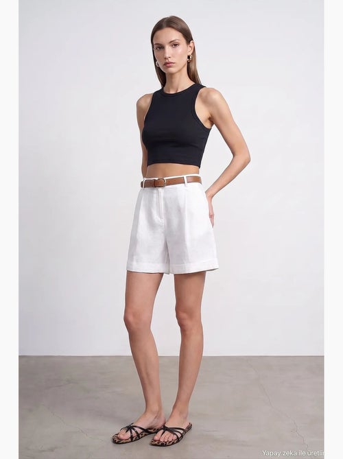 Linnen short dilvin - Kiabi Linnen short dilvin - Kiabi