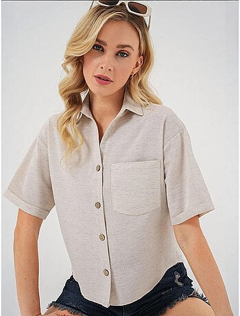 Linnenlook crop top bdart