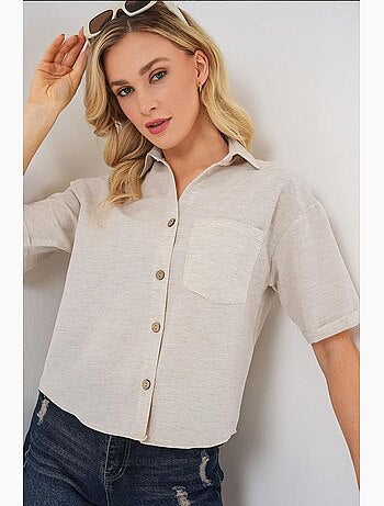 Linnenlook crop top bdart