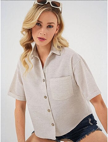 Linnenlook crop top bdart