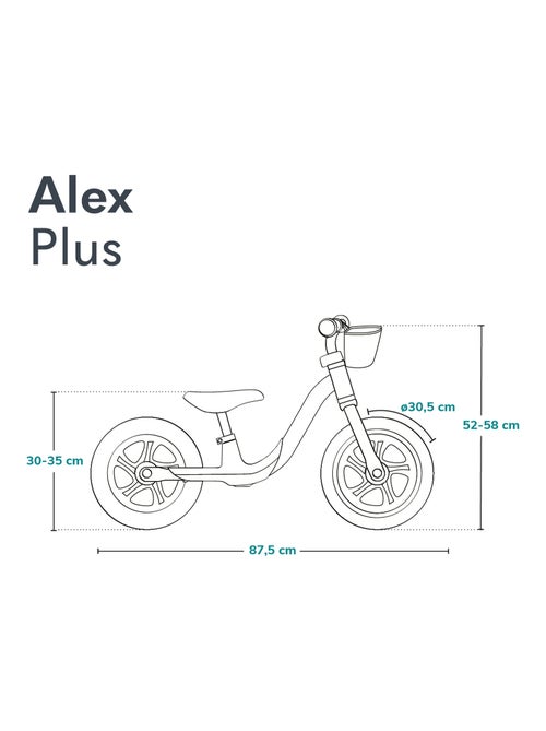 LIONELO Alex Plus loopfiets - Licht - Comfortabel zadel - Verstelbaar - Mand en bel - Kiabi LIONELO Alex Plus loopfiets - Licht - Comfortabel zadel - Verstelbaar - Mand en bel - Kiabi