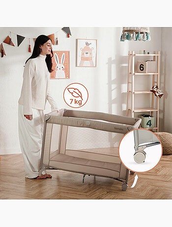 LIONELO Amelie 2-in-1 Reisbed & Box - Lichtgewicht - Wieltjes - Inclusief Tas
