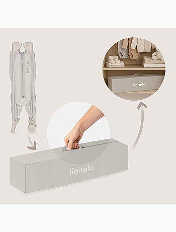 LIONELO Amelie 2-in-1 Reisbed & Box - Lichtgewicht - Wieltjes - Inclusief Tas