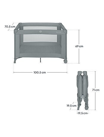 LIONELO Amelie 2-in-1 Reisbed & Box - Lichtgewicht - Wieltjes - Inclusief Tas