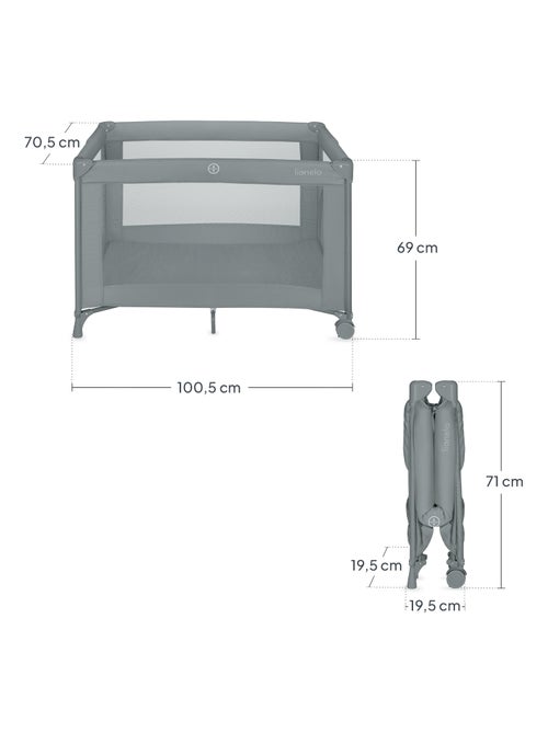 LIONELO Amelie 2-in-1 Reisbed & Box - Lichtgewicht - Wieltjes - Inclusief Tas - Kiabi LIONELO Amelie 2-in-1 Reisbed & Box - Lichtgewicht - Wieltjes - Inclusief Tas - Kiabi