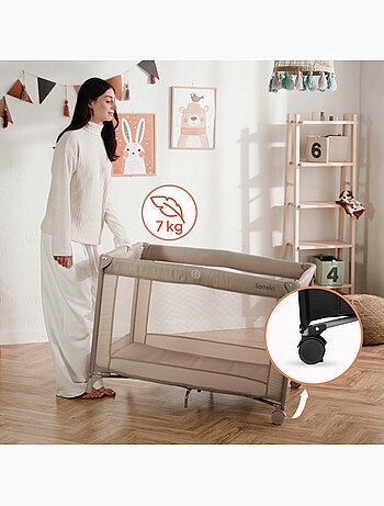 LIONELO Amelie 2-in-1 Reisbed & Box - Lichtgewicht - Wieltjes - Inclusief Tas