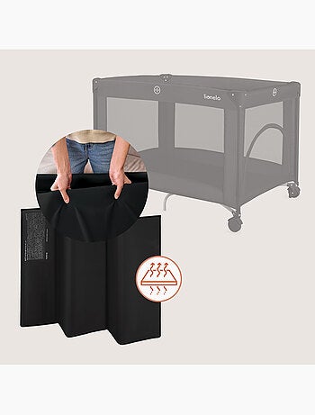 LIONELO Amelie 2-in-1 Reisbed & Box - Lichtgewicht - Wieltjes - Inclusief Tas
