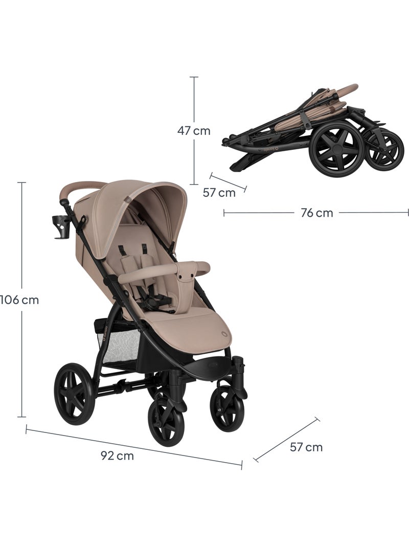 LIONELO Annet Plus Terreinbuggy - Grote Wielen - Vering - Met Accessoires Beige - Kiabi