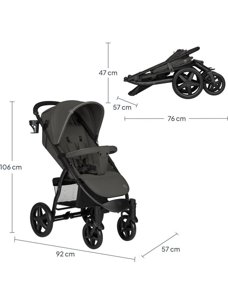 LIONELO Annet Plus Terreinbuggy - Grote Wielen - Vering - Met Accessoires Donkergrijs - Kiabi
