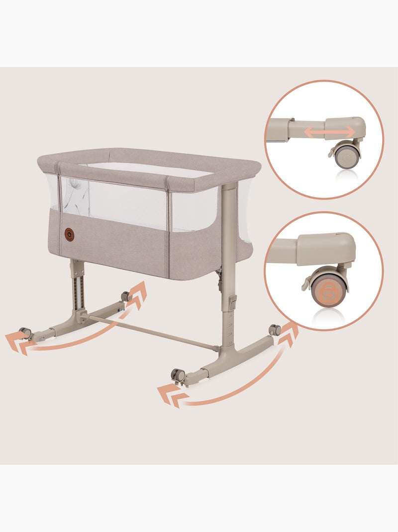 LIONELO Aurora Co-sleeper 3-in-1 - Aanschuifbedje - Babywieg - Matras - Reistas Beige - Kiabi