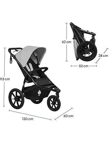 LIONELO Azura All-Terrain Kinderwagen - Sportief - Tot 22 kg - Dubbele Rem - Inclusief Regenscherm