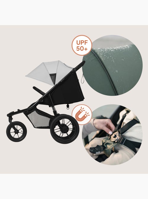 LIONELO Azura All-Terrain Kinderwagen - Sportief - Tot 22 kg - Dubbele Rem - Inclusief Regenscherm - Kiabi LIONELO Azura All-Terrain Kinderwagen - Sportief - Tot 22 kg - Dubbele Rem - Inclusief Regenscherm - Kiabi