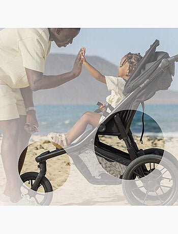 LIONELO Azura All-Terrain Kinderwagen - Sportief - Tot 22 kg - Dubbele Rem - Inclusief Regenscherm