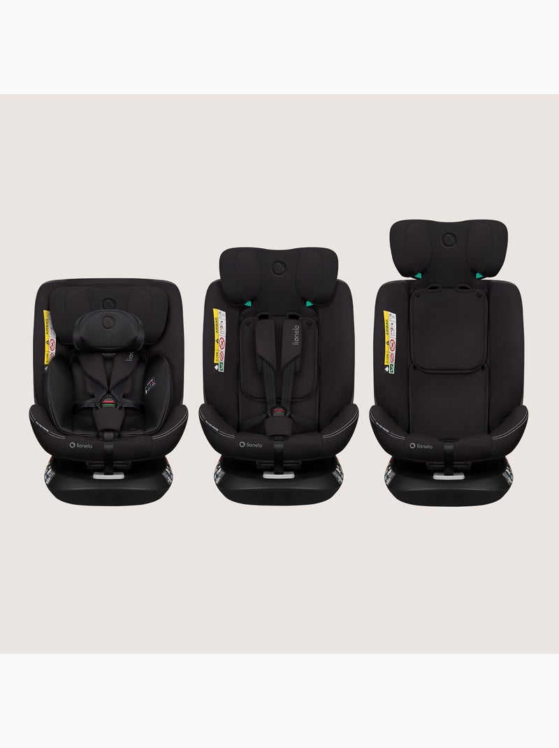 LIONELO Bastiaan One i-Size 360° Autostoeltje - ISOFIX - 40-150 cm - SideProtect Zwart - Kiabi