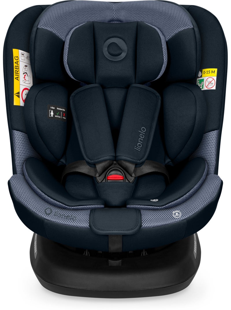 LIONELO Bastiaan Plus i-Size Autostoeltje - 360° Draaibaar - 40-150 cm - ISOFIX Blauw - Kiabi