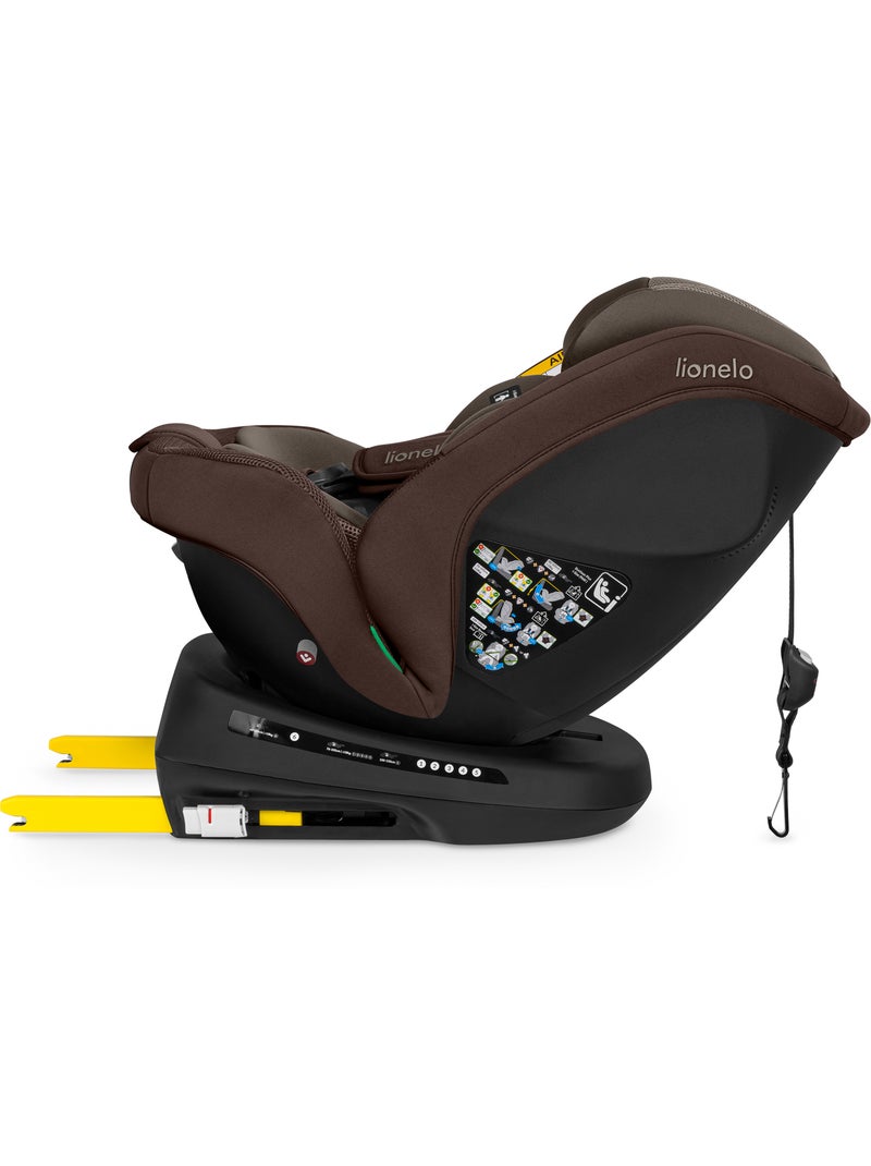 LIONELO Bastiaan Plus i-Size Autostoeltje - 360° Draaibaar - 40-150 cm - ISOFIX Chocoladebruin - Kiabi