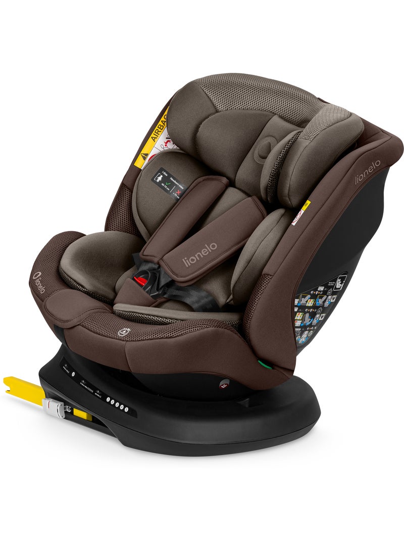 LIONELO Bastiaan Plus i-Size Autostoeltje - 360° Draaibaar - 40-150 cm - ISOFIX Chocoladebruin - Kiabi