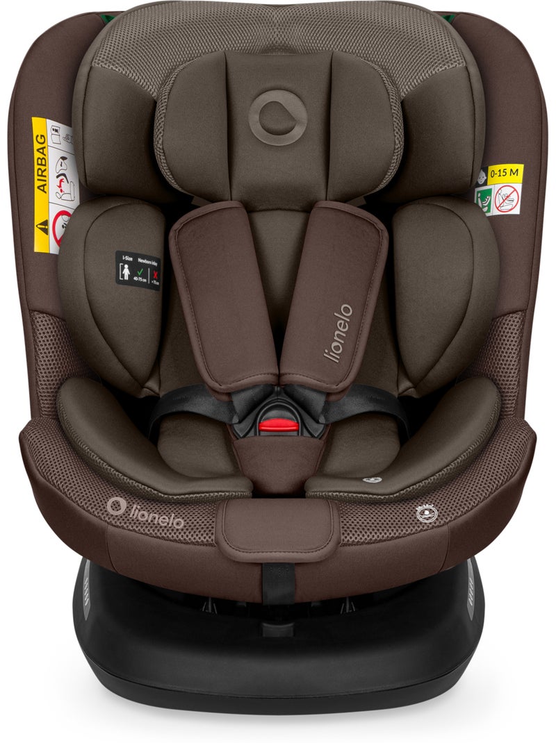LIONELO Bastiaan Plus i-Size Autostoeltje - 360° Draaibaar - 40-150 cm - ISOFIX Chocoladebruin - Kiabi