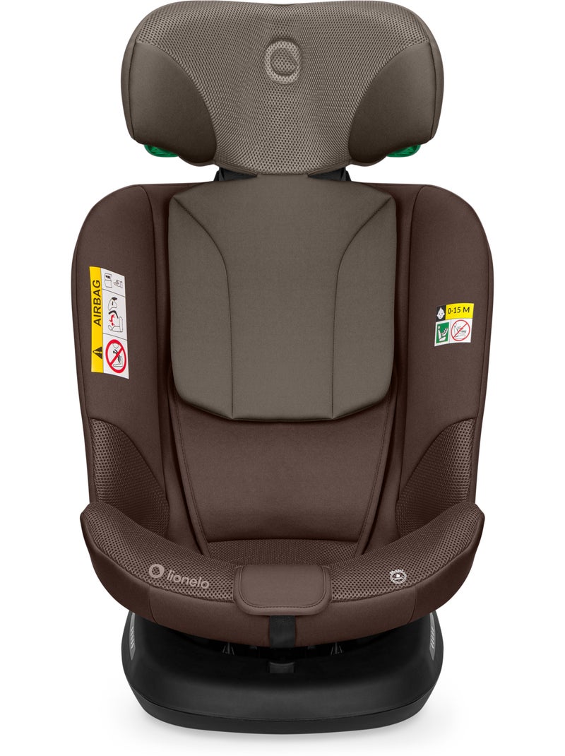 LIONELO Bastiaan Plus i-Size Autostoeltje - 360° Draaibaar - 40-150 cm - ISOFIX Chocoladebruin - Kiabi