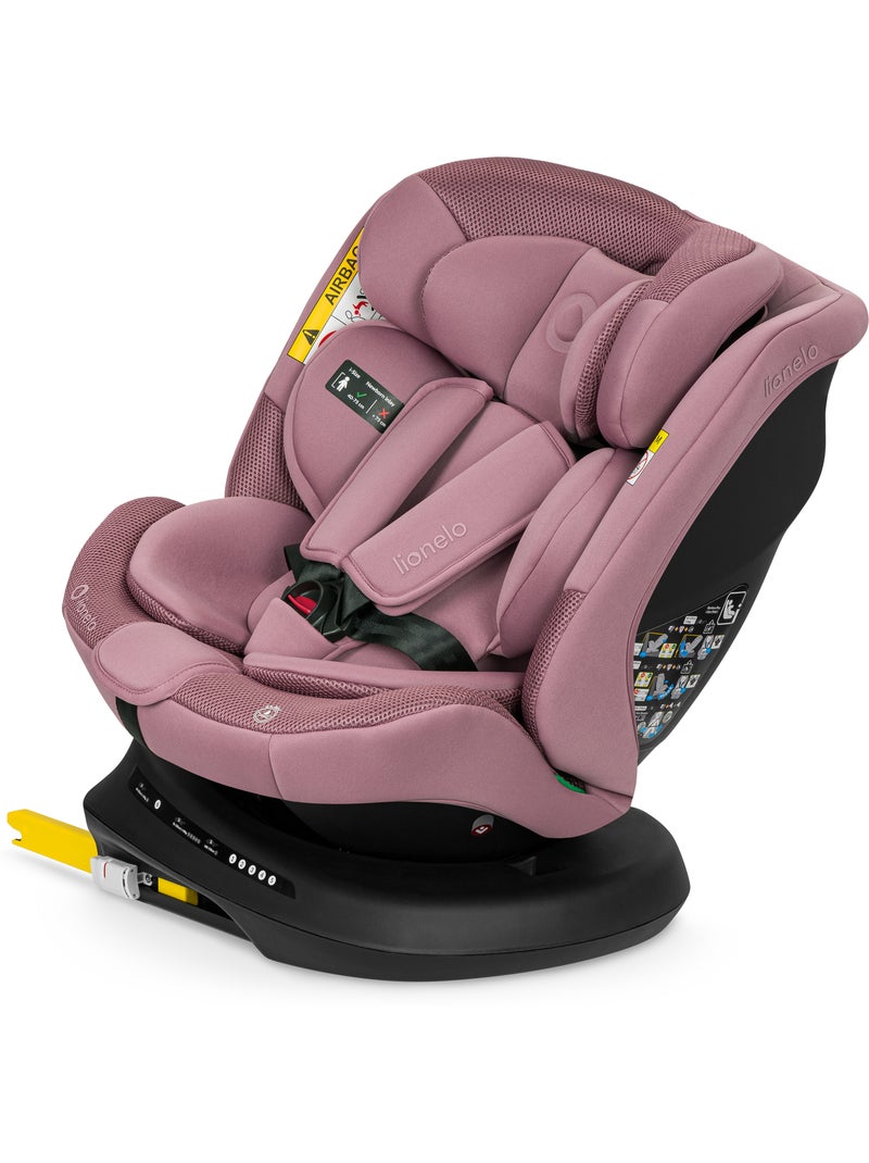 LIONELO Bastiaan Plus i-Size Autostoeltje - 360° Draaibaar - 40-150 cm - ISOFIX Roze - Kiabi