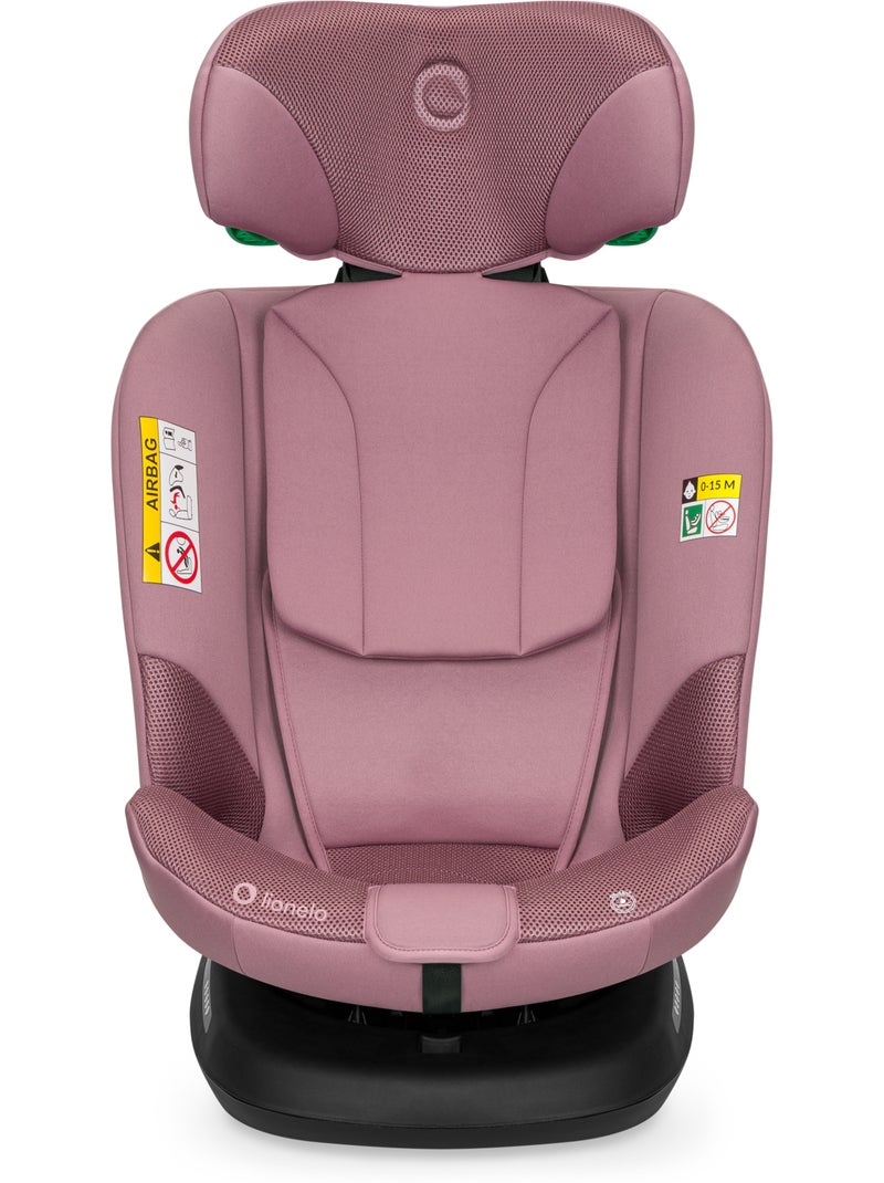 LIONELO Bastiaan Plus i-Size Autostoeltje - 360° Draaibaar - 40-150 cm - ISOFIX Roze - Kiabi