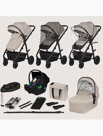 LIONELO Bianka 4-in-1-kinderwagen - Kinderwagen + reiswieg + autostoeltje + ISOFIX-basis