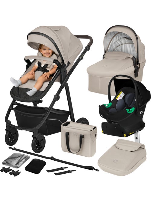 LIONELO Bianka 4-in-1-kinderwagen - Kinderwagen + reiswieg + autostoeltje + ISOFIX-basis - Kiabi LIONELO Bianka 4-in-1-kinderwagen - Kinderwagen + reiswieg + autostoeltje + ISOFIX-basis - Kiabi