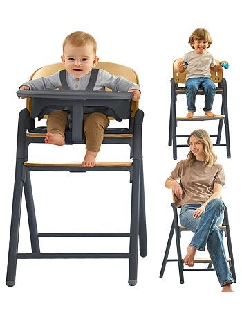 LIONELO Celia 3-in-1 Houten Kinderstoel - Tot 110 kg - Verstelbaar - Meegroei
