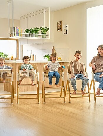 LIONELO Celia 3-in-1 Houten Kinderstoel - Tot 110 kg - Verstelbaar - Meegroei