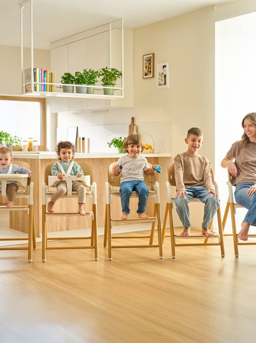 LIONELO Celia 3-in-1 Houten Kinderstoel - Tot 110 kg - Verstelbaar - Meegroei - Kiabi LIONELO Celia 3-in-1 Houten Kinderstoel - Tot 110 kg - Verstelbaar - Meegroei - Kiabi