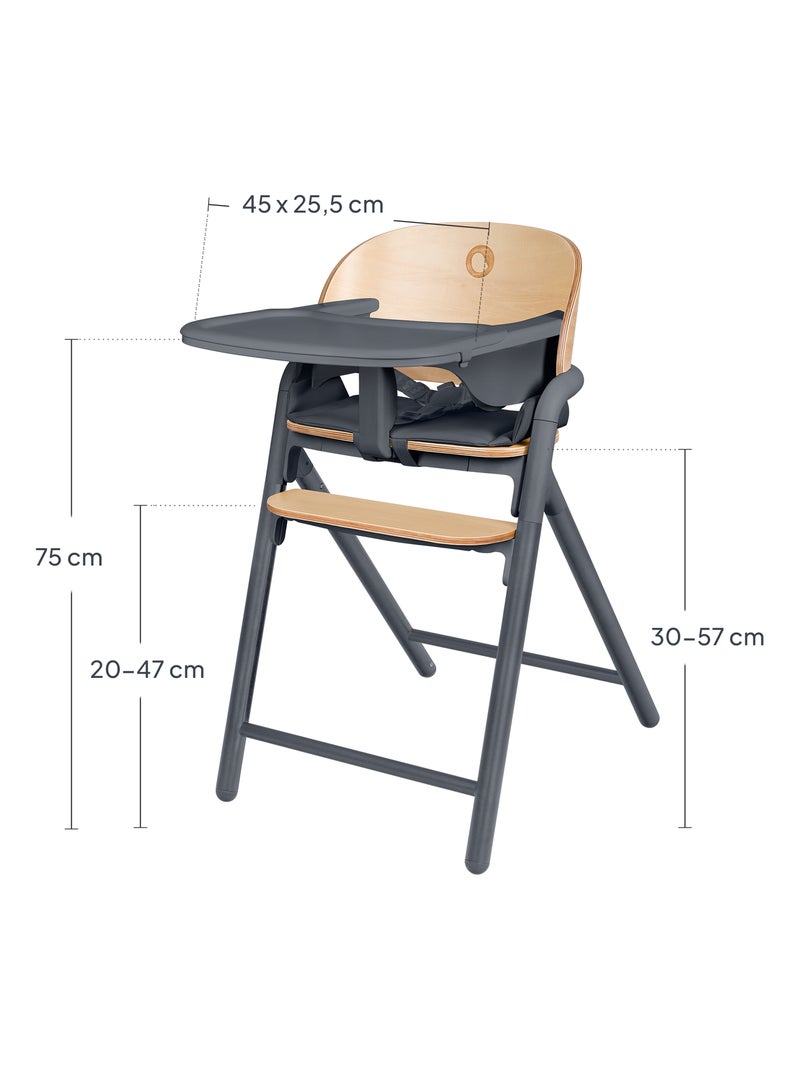 LIONELO Celia 3-in-1 Houten Kinderstoel - Tot 110 kg - Verstelbaar - Meegroei Grijs - Kiabi